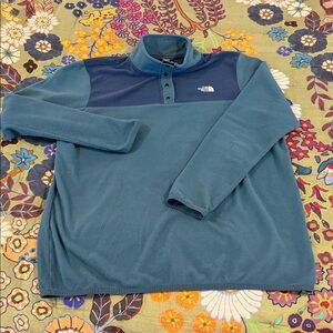 ❄️ Vintage The North Face Glacier Snap neck pullover Fleece Jacket XL